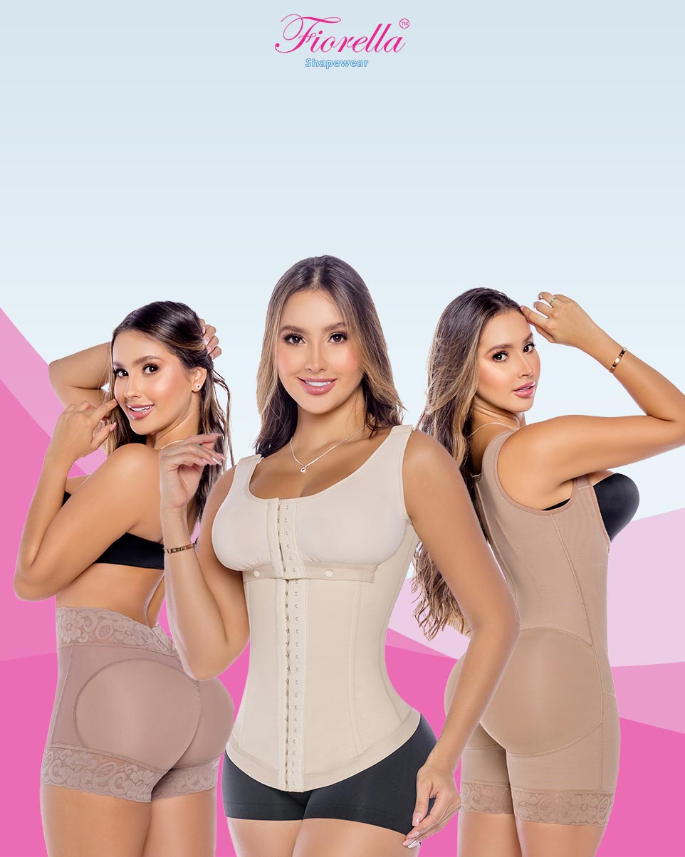 Butt Lifter Hip Hugger Women Girdle with Latex Sleeves Fajas Colombianas  Reductoras - Fiorella Shapewear